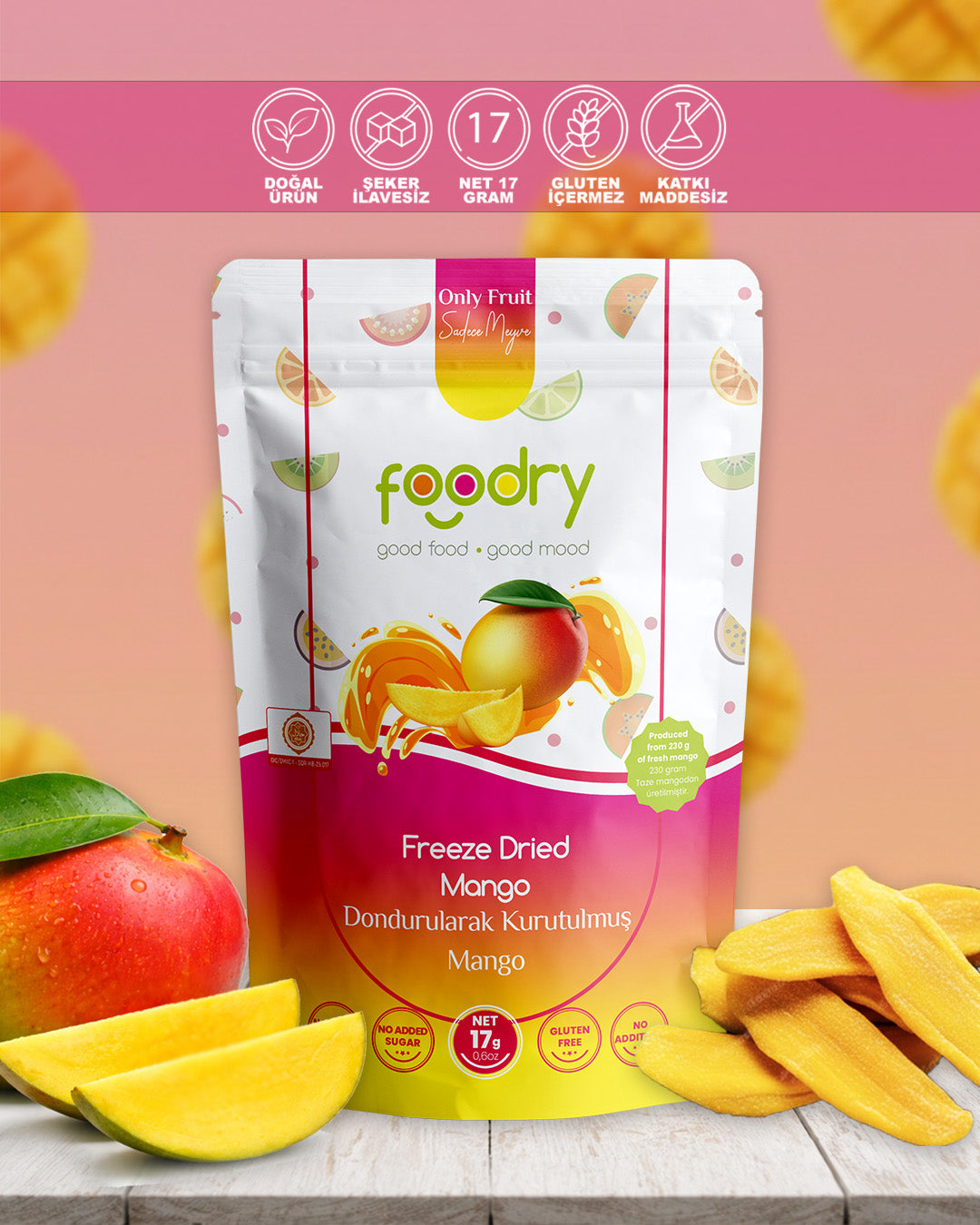 Freeze Dried Mango 20 gr – Foodry