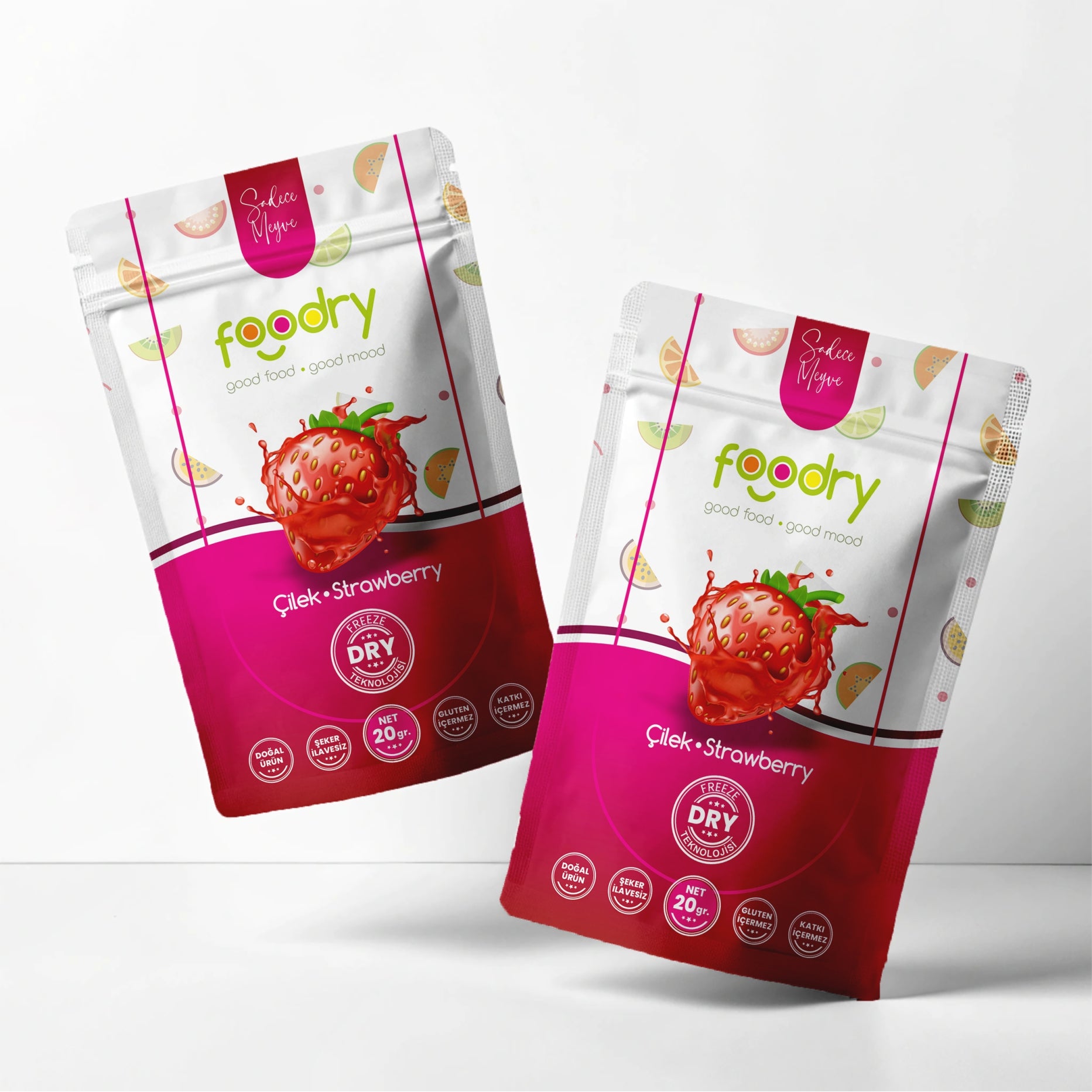 Freeze Dried Strawberry - Dondurularak Kurutulmuş Çilek 2x20 gr