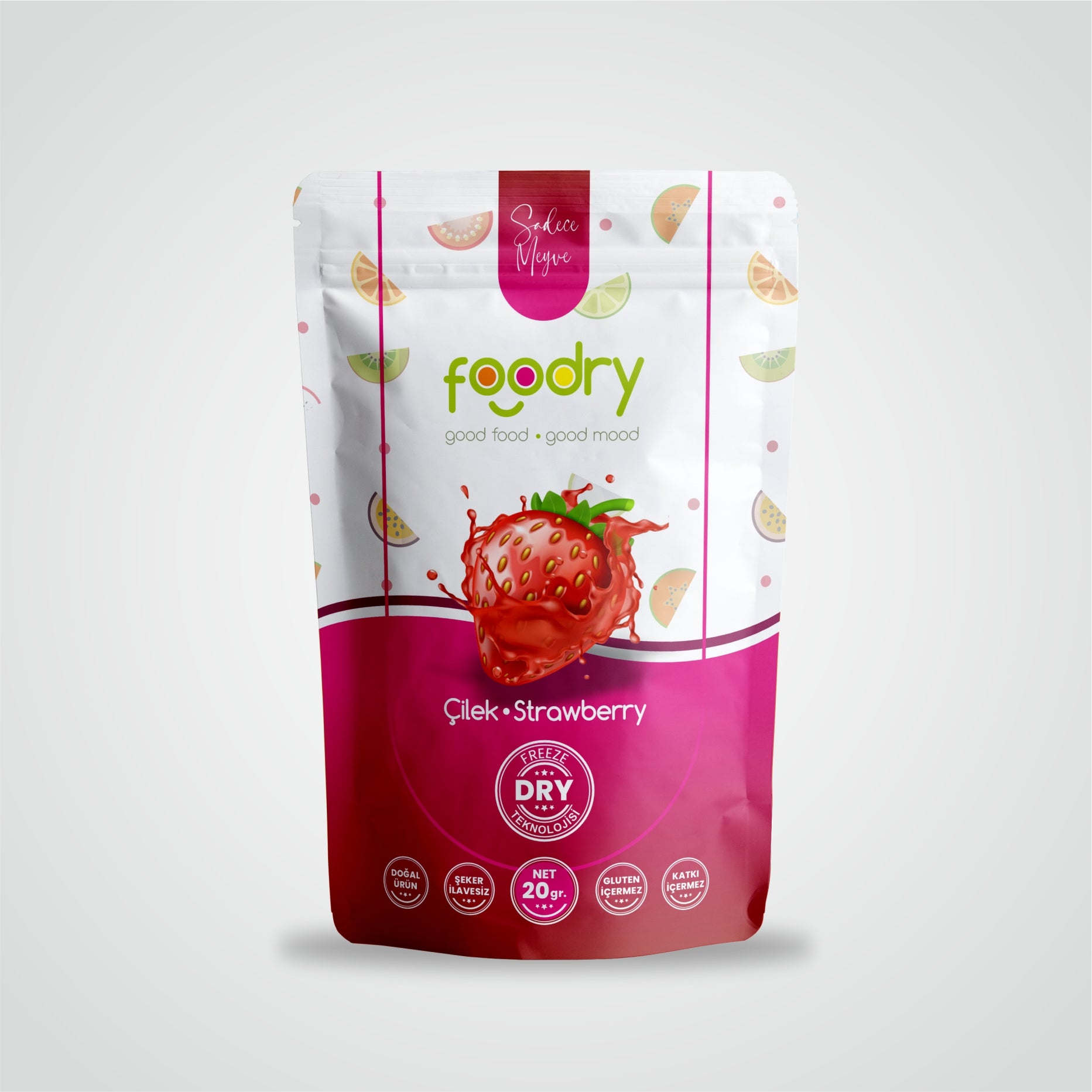 Freeze Dried Strawberry - Dondurularak Kurutulmuş Çilek 20 gr