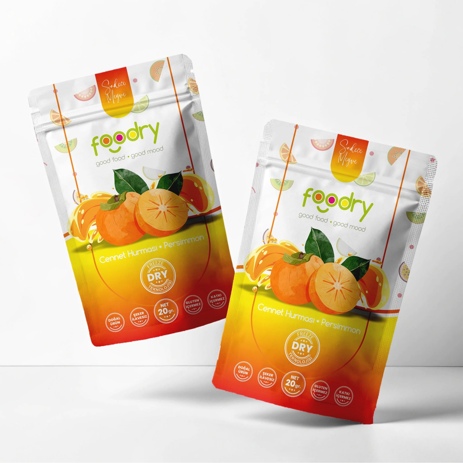 Freeze Dried Persimmon - Dondurularak Kurutulmuş Cennet Hurması 2x20 gr