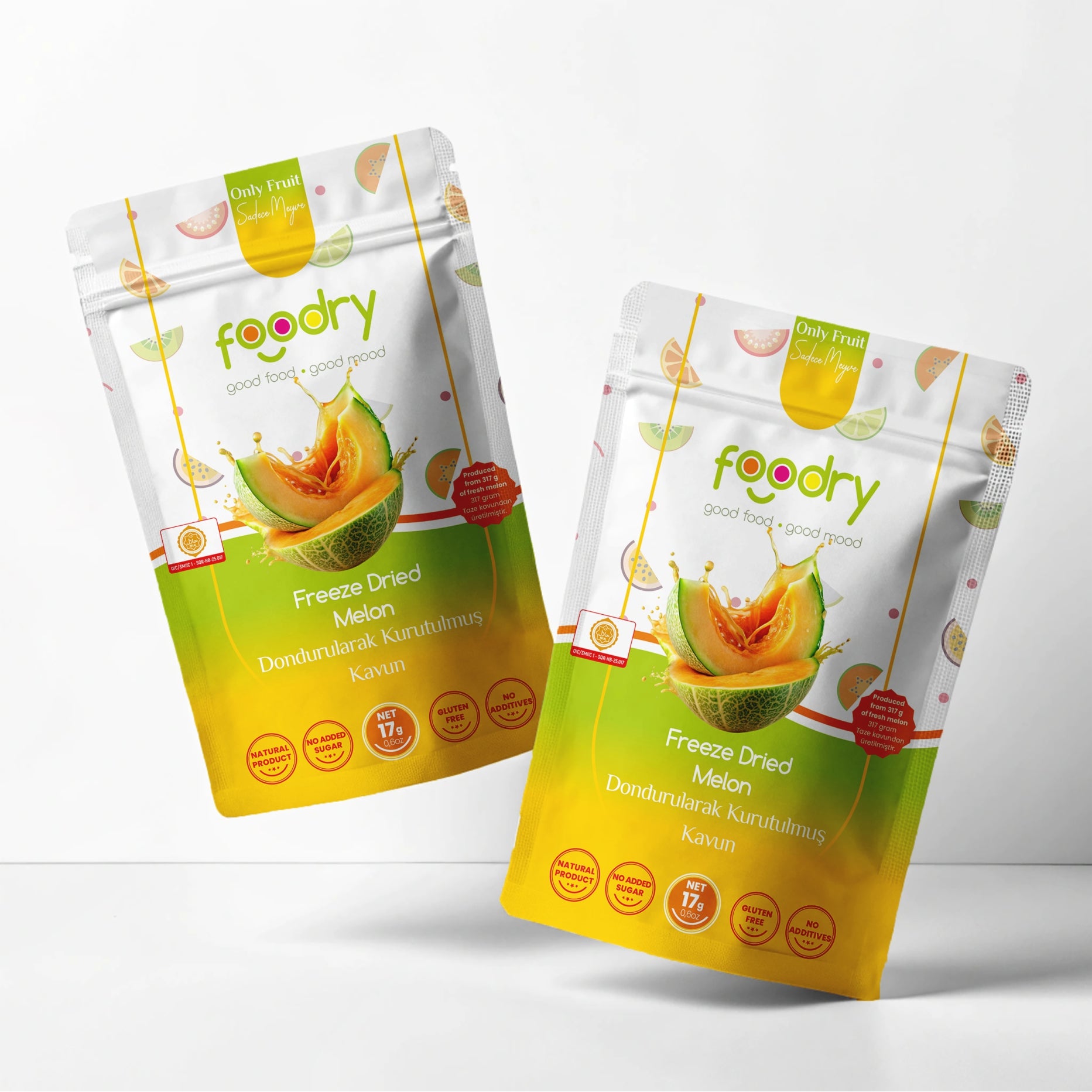 Freeze Dried Melon - Dondurularak Kurutulmuş Kavun 2x17 gr