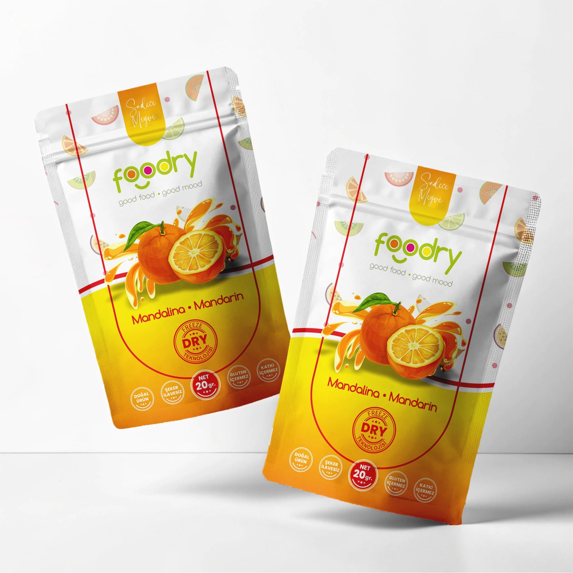 Freeze Dried Mandarin - Dondurularak Kurutulmuş Mandalina 2x20 gr