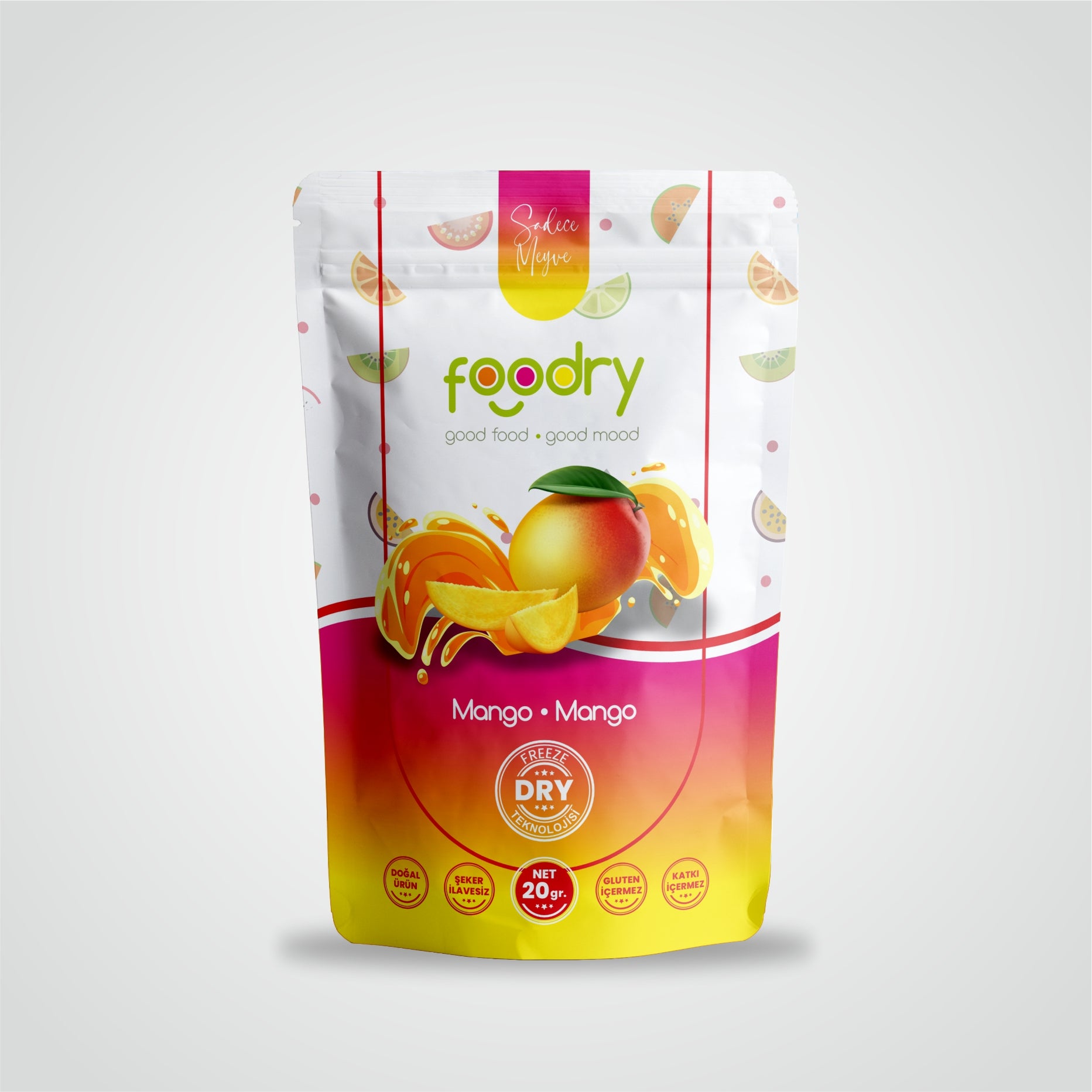 Freeze Dried Mango - Dondurularak Kurutulmuş Mango 20 gr