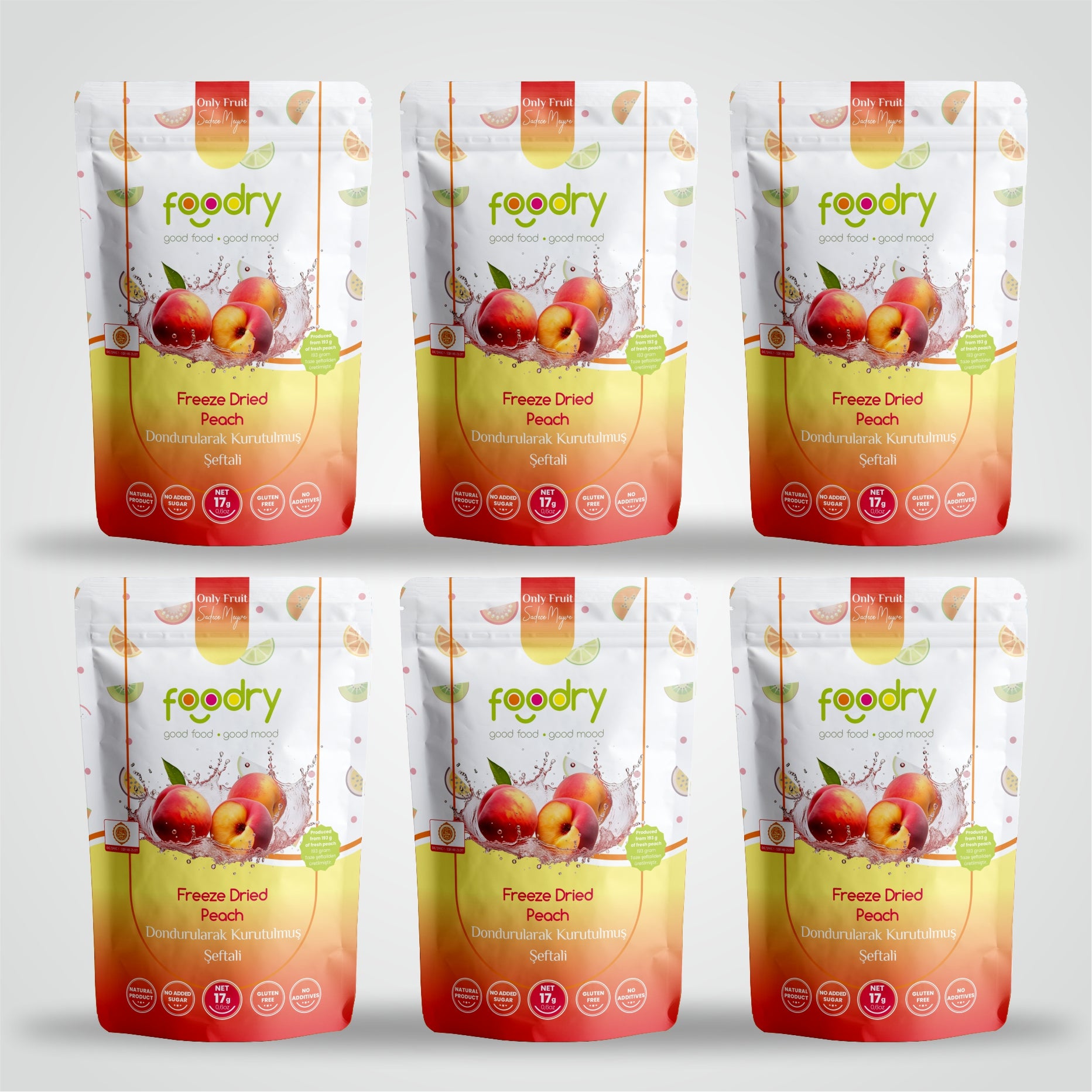 Freeze Dried Peach 6x17 gr 